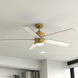 Brahm 56 inch Natural Brass with Walnut Blades Ceiling Fan