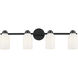 Shae 4 Light 32 inch Black Vanity Light Wall Light
