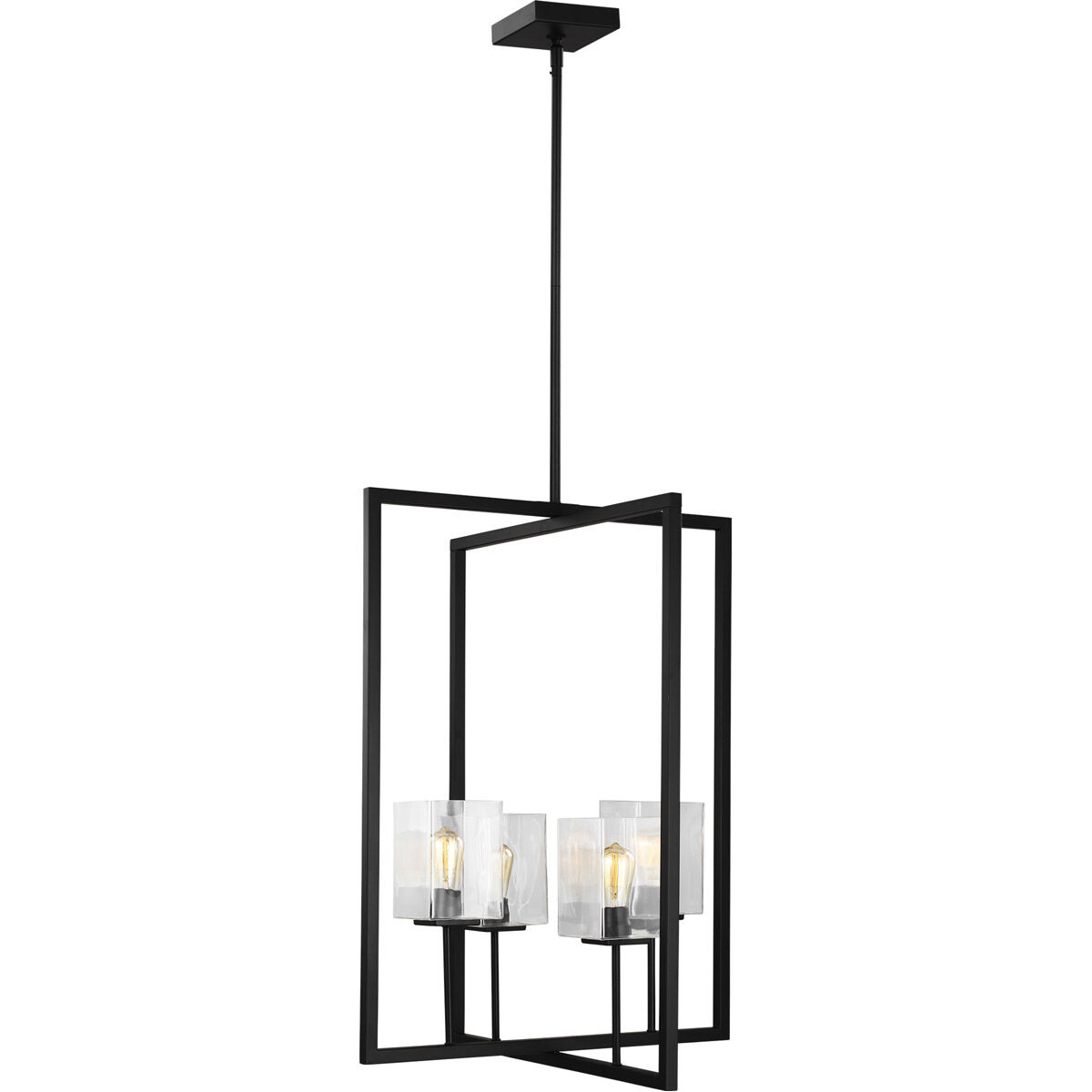 Mitte 4 Light 27 inch Midnight Black Pendant Ceiling Light, Large