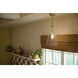 Everly 1 Light Natural Brass Pendant Ceiling Light in Clear
