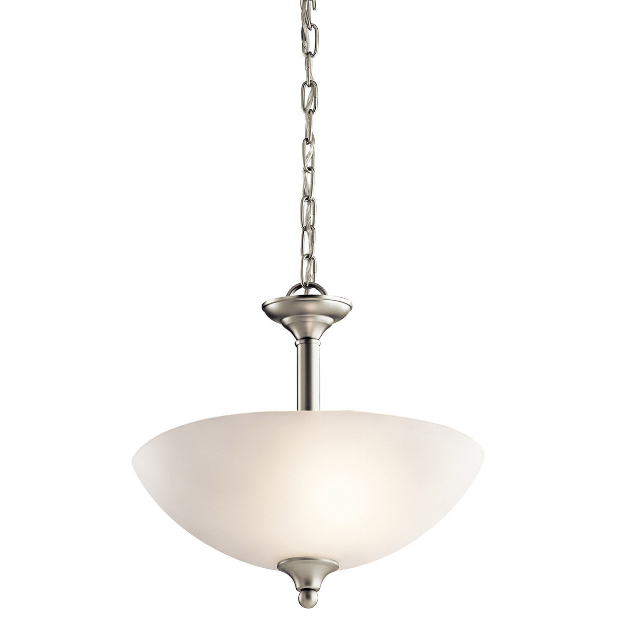 Jolie 2 Light 15 inch Brushed Nickel Inverted Pendant/Semi Flush Ceiling Light in Incandescent