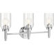 Madden 3 Light 24 inch Chrome Wall Mount Bath Wall Light, 3 Arm