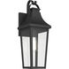 Cleary 1 Light 20 inch Textured Black Outdoor Wall Light