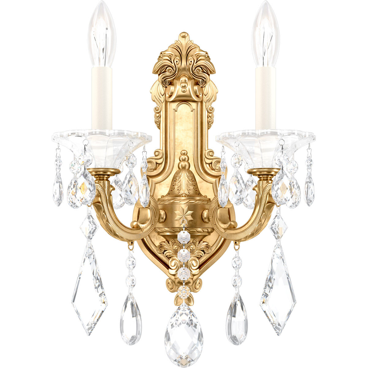 La Scala 2 Light 7 inch Heirloom Gold Wall Sconce Wall Light in Spectra 