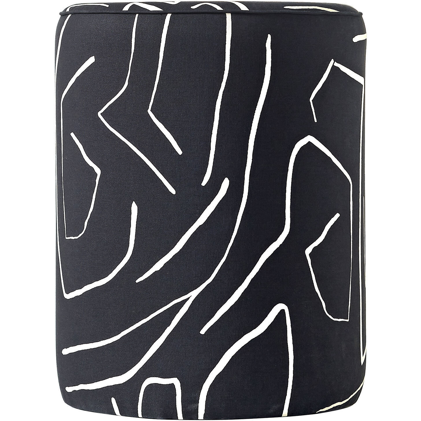 Artak 18 inch Black and White Stool