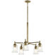 Shailene 5 Light Natural Brass Chandelier Ceiling Light in Clear