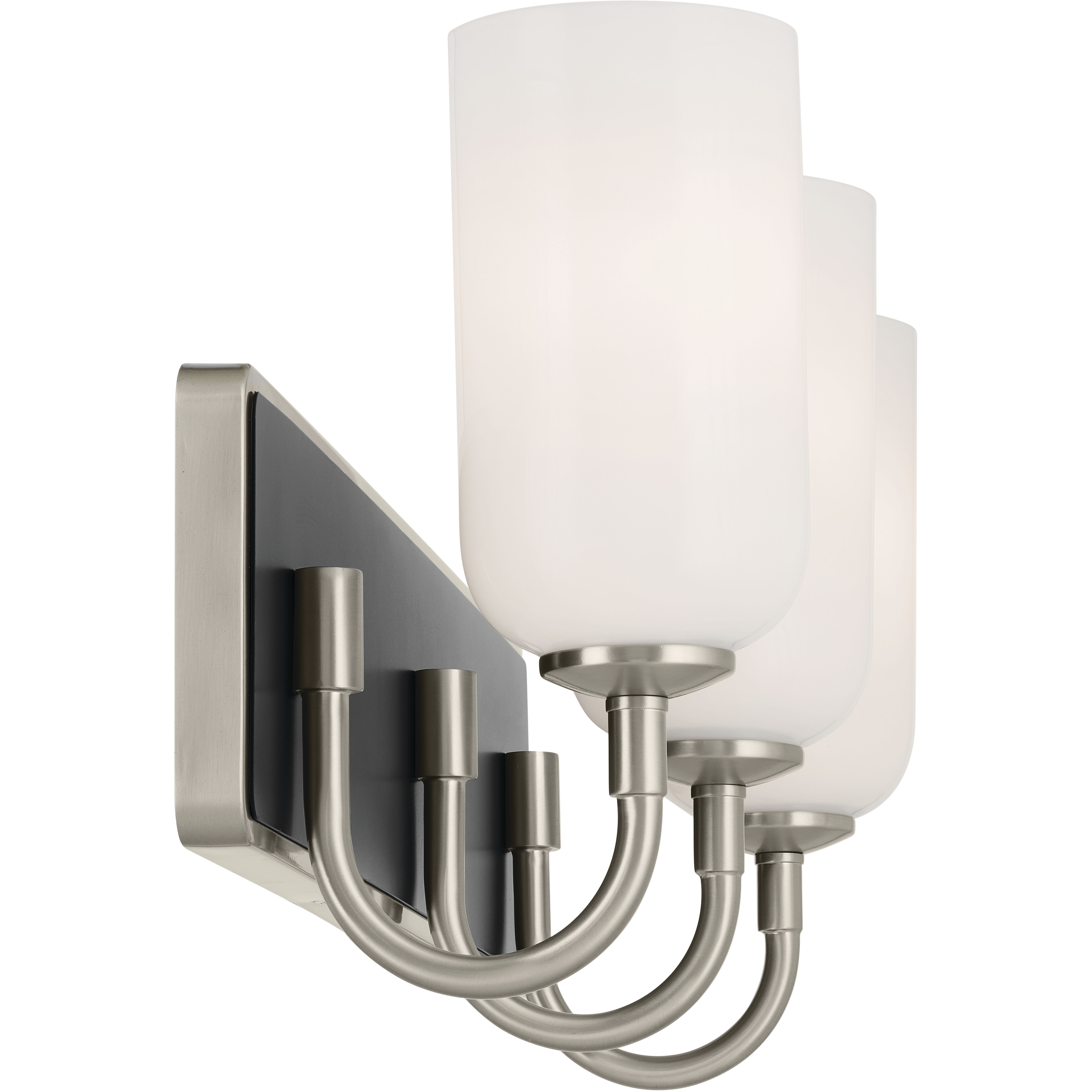 Solia LED 24 inch Brushed Nickel with Black Bathroom Vanity Light Wall Light