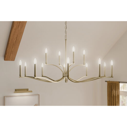 Malene 14 Light Champagne Bronze Chandelier Ceiling Light, 2 Tier Large