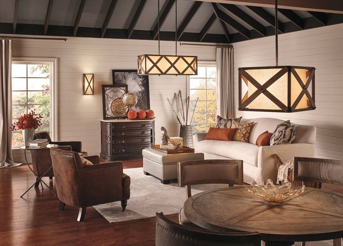 Cahoon 1 Light 16 inch Anvil Iron Pendant/Semi Flush Ceiling Light