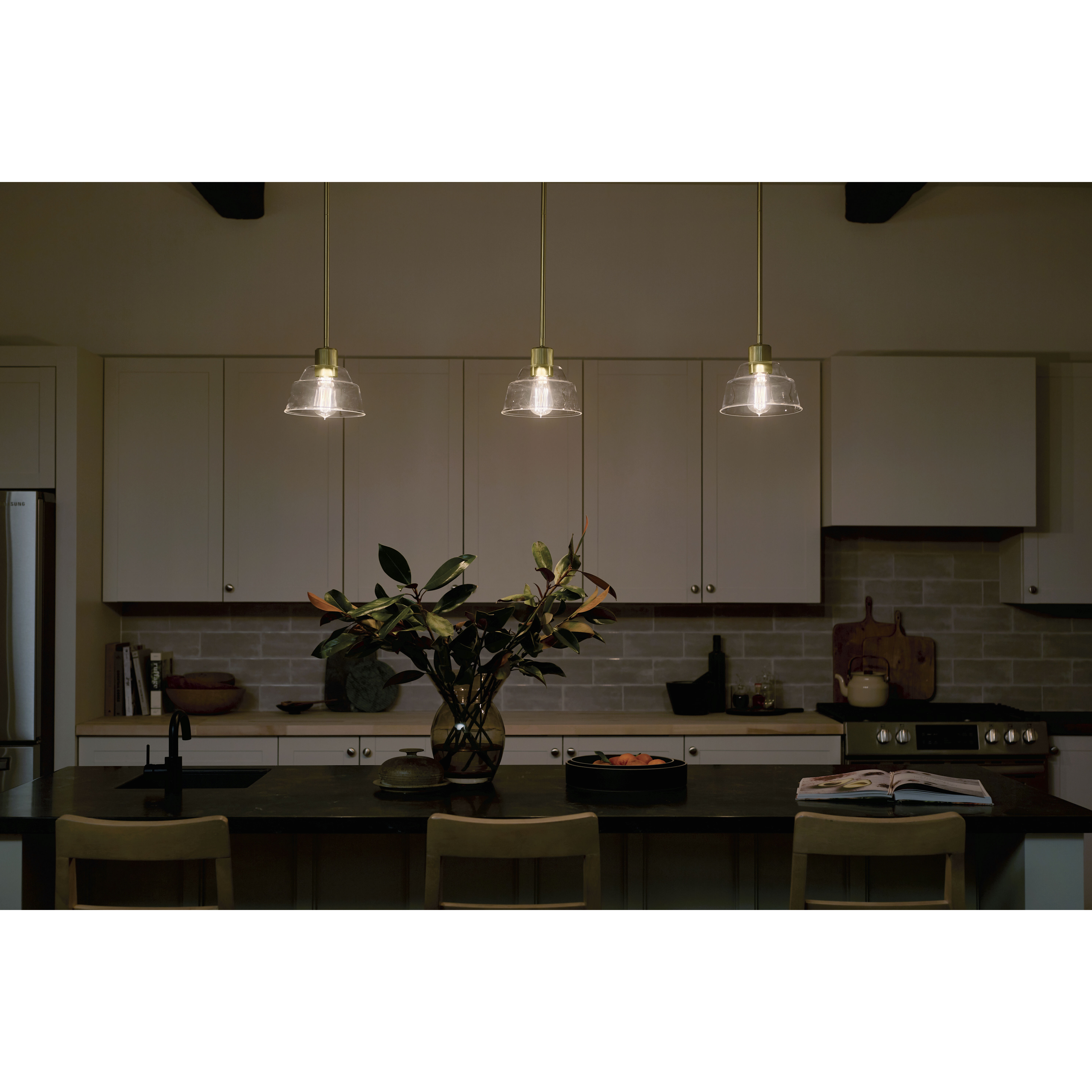 Eastmont 1 Light 8 inch Brushed Brass Mini Pendant Ceiling Light