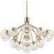 Silvarious 16 Light Champagne Bronze Chandelier/Semi Flush Ceiling Light