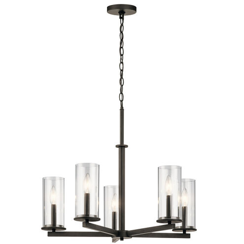 Crosby 5 Light 26 inch Olde Bronze Chandelier 1 Tier Medium Ceiling Light, 1 Tier Medium