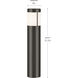 Independence 12 AC/DC 2.75 watt Textured Architectural Bronze Round Bollard in 2700K