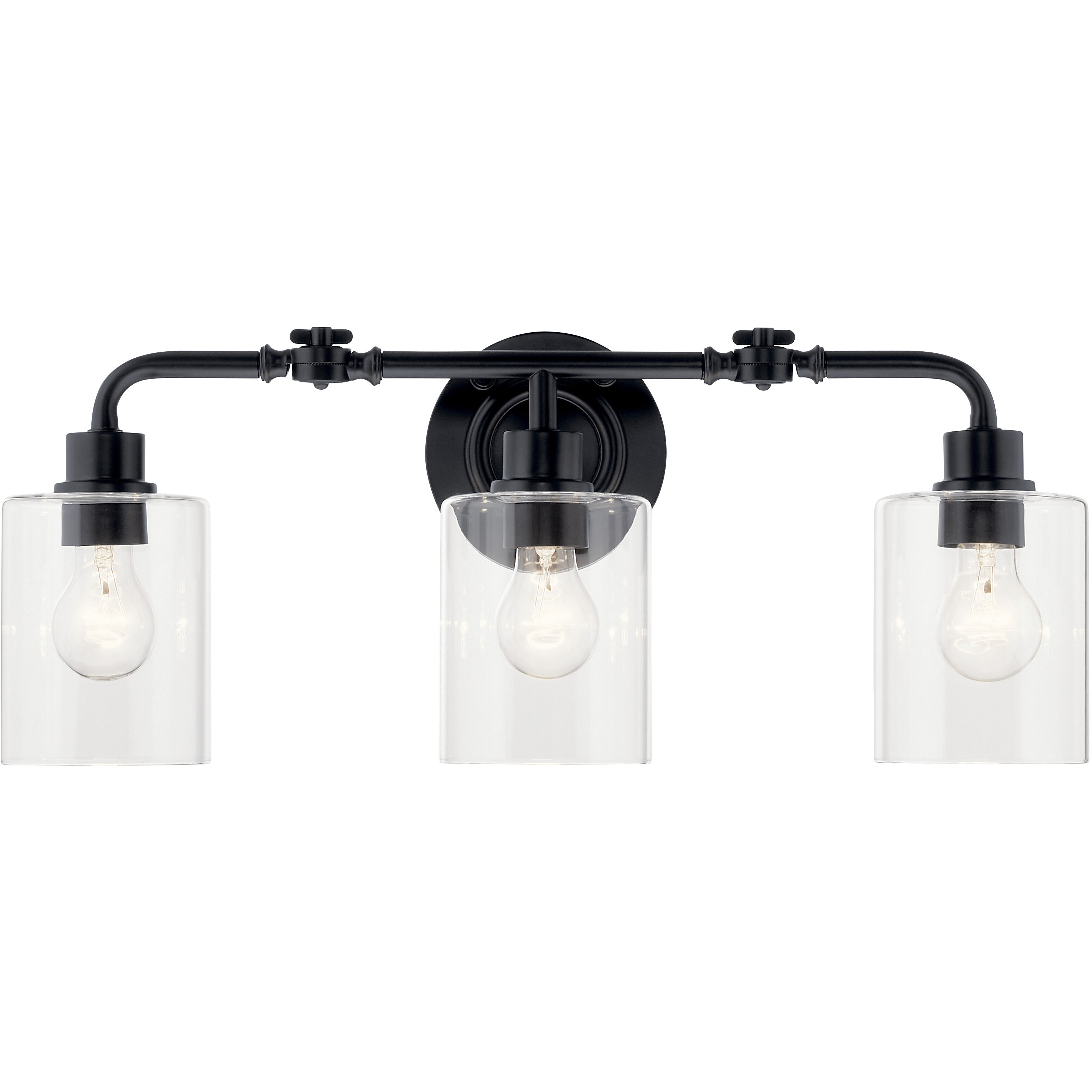 Kichler 45666BK Gunnison 3 Light 24 inch Black Bath Vanity
