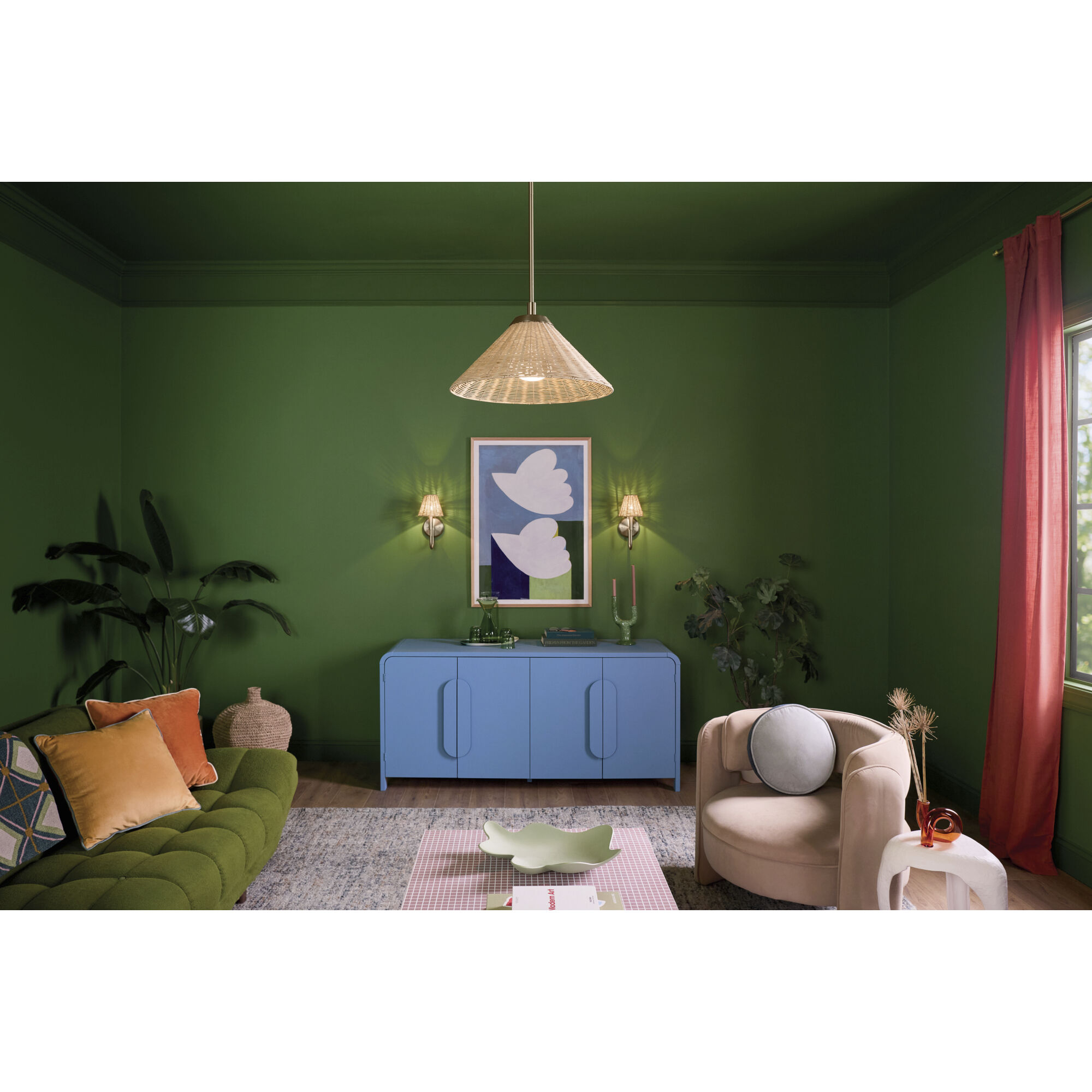 Bekah 1 Light Champagne Bronze Pendant Ceiling Light, Convertible