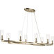 Harpin Linear Chandelier Ceiling Light in Champagne Bronze