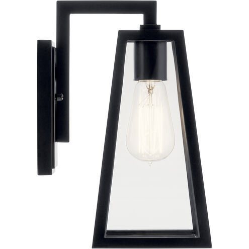 Delison 1 Light 11.5 inch Black Outdoor Wall Sconce