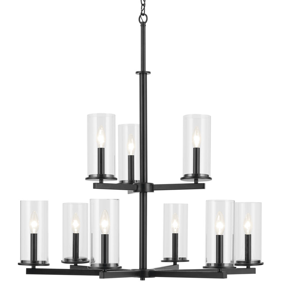 Crosby 9 Light Black Chandelier Ceiling Light