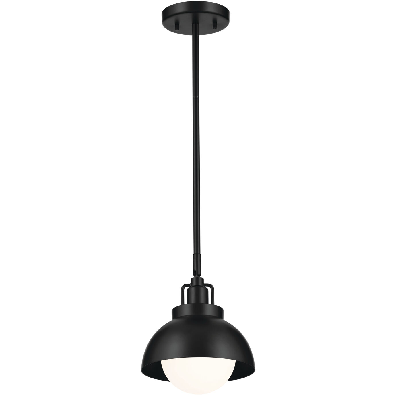 Niva LED 8 inch Black Semi Flush Mount Ceiling Light