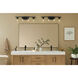 Crosby 4 Light 31.25 inch Black Bath Light Wall Light