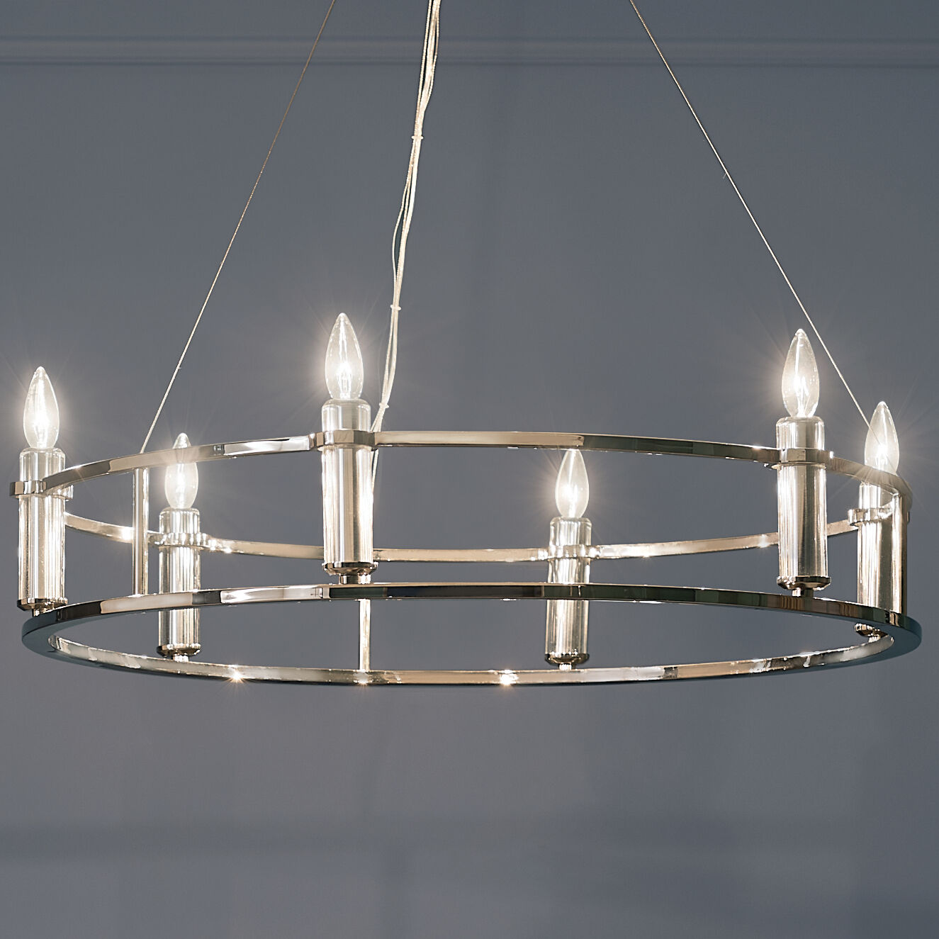 Rosalind 6 Light 33.25 inch Polished Nickel Chandelier Ceiling Light