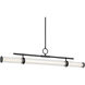 Riven Linear Chandelier Ceiling Light in Black