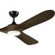 Mylo 70 inch Satin Black with Aged Walnut Blades Ceiling Fan