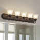 Independence 5 Light 36 inch Tannery Bronze Wall Mt Bath 5 Arm Or More Wall Light