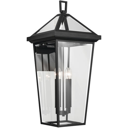 Regence 4 Light 30.25 inch Black Textured Outdoor Wall, X-Large
