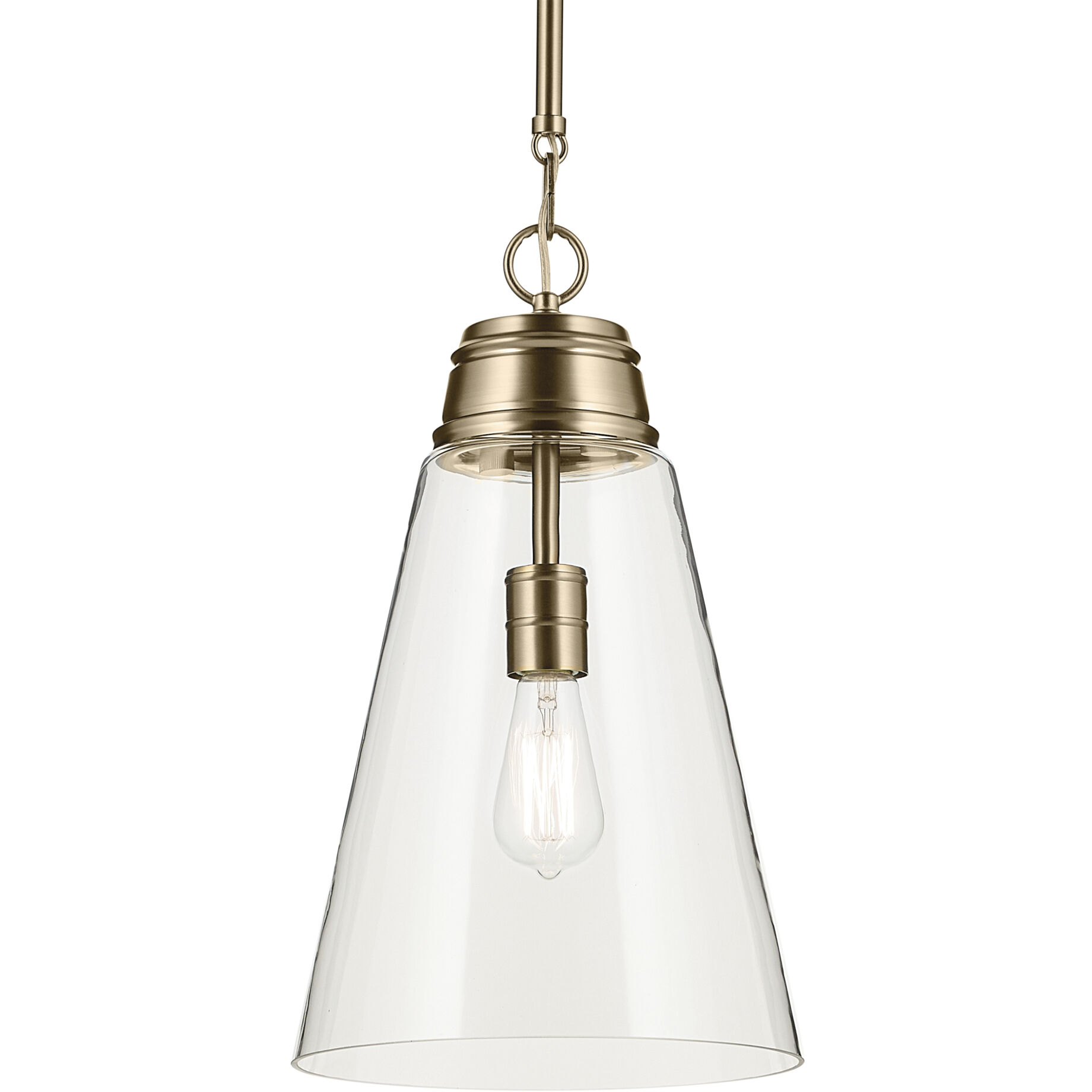 Marsailli 1 Light Champagne Bronze Pendant Ceiling Light, Medium