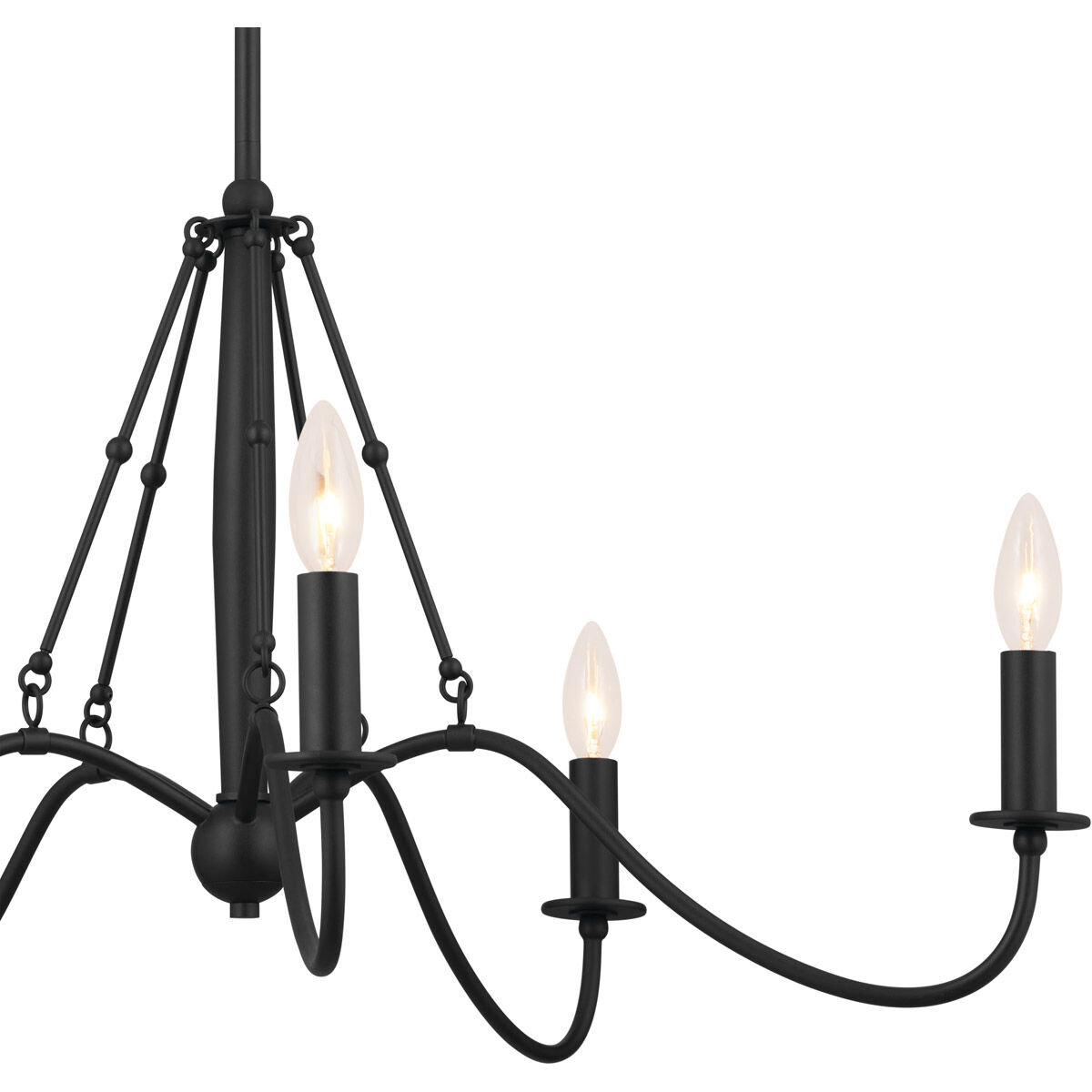 Kichler 52455BKT Homestead Freesia 5 Light 31 inch Textured Black  Chandelier Ceiling Light, Freesia