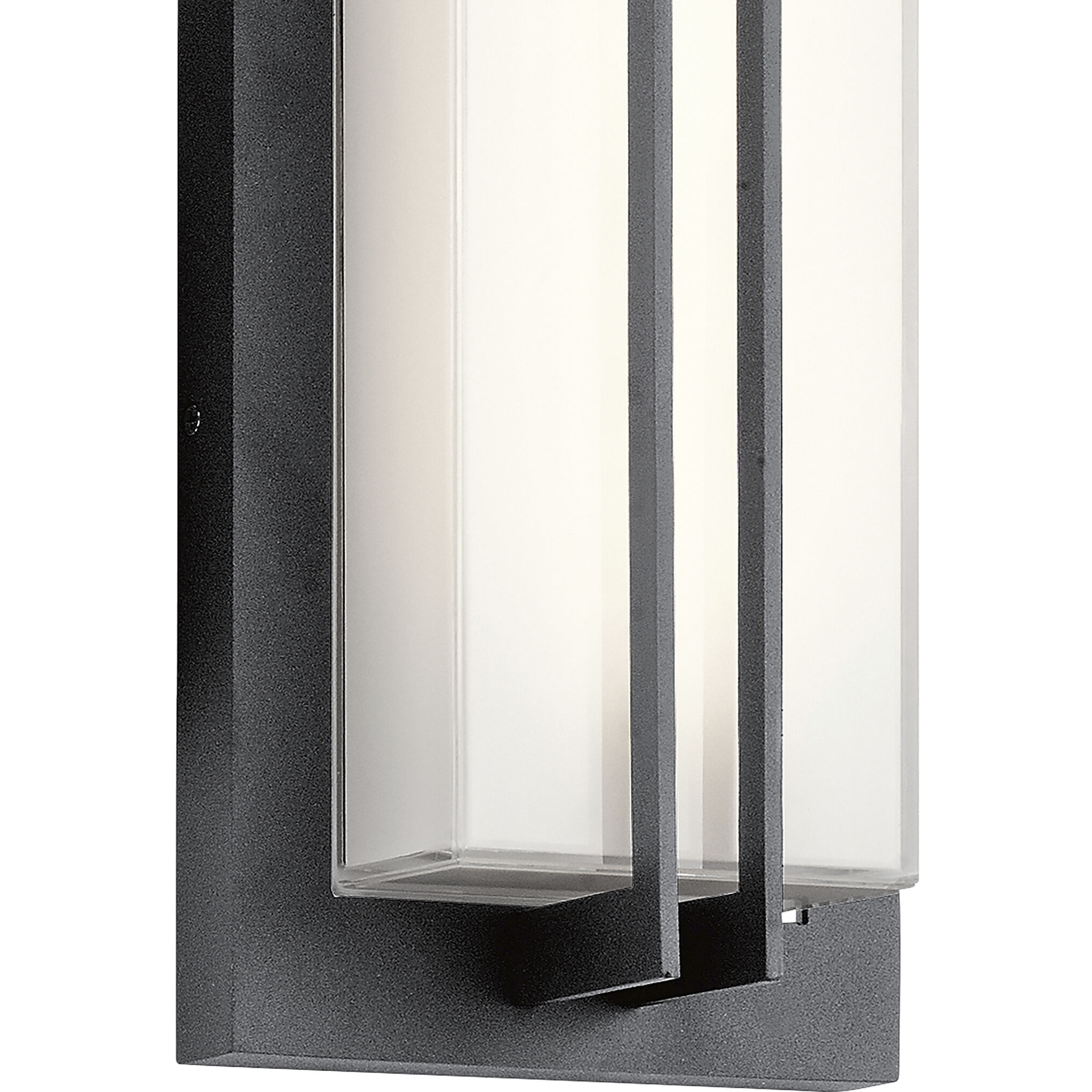 Manhattan LED 22 inch Textured Black Outdoor Wall, Medium