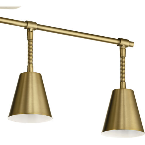 Sylvia 4 Light 120 Brushed Natural Brass Rail Light Ceiling Light