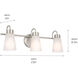 Erma 3 Light 23 inch Brushed Nickel Bath Vanity Light Wall Light, 3 Arm