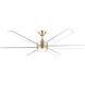 Solen 65 inch Champagne Bronze with Matte White Blades Ceiling Fan