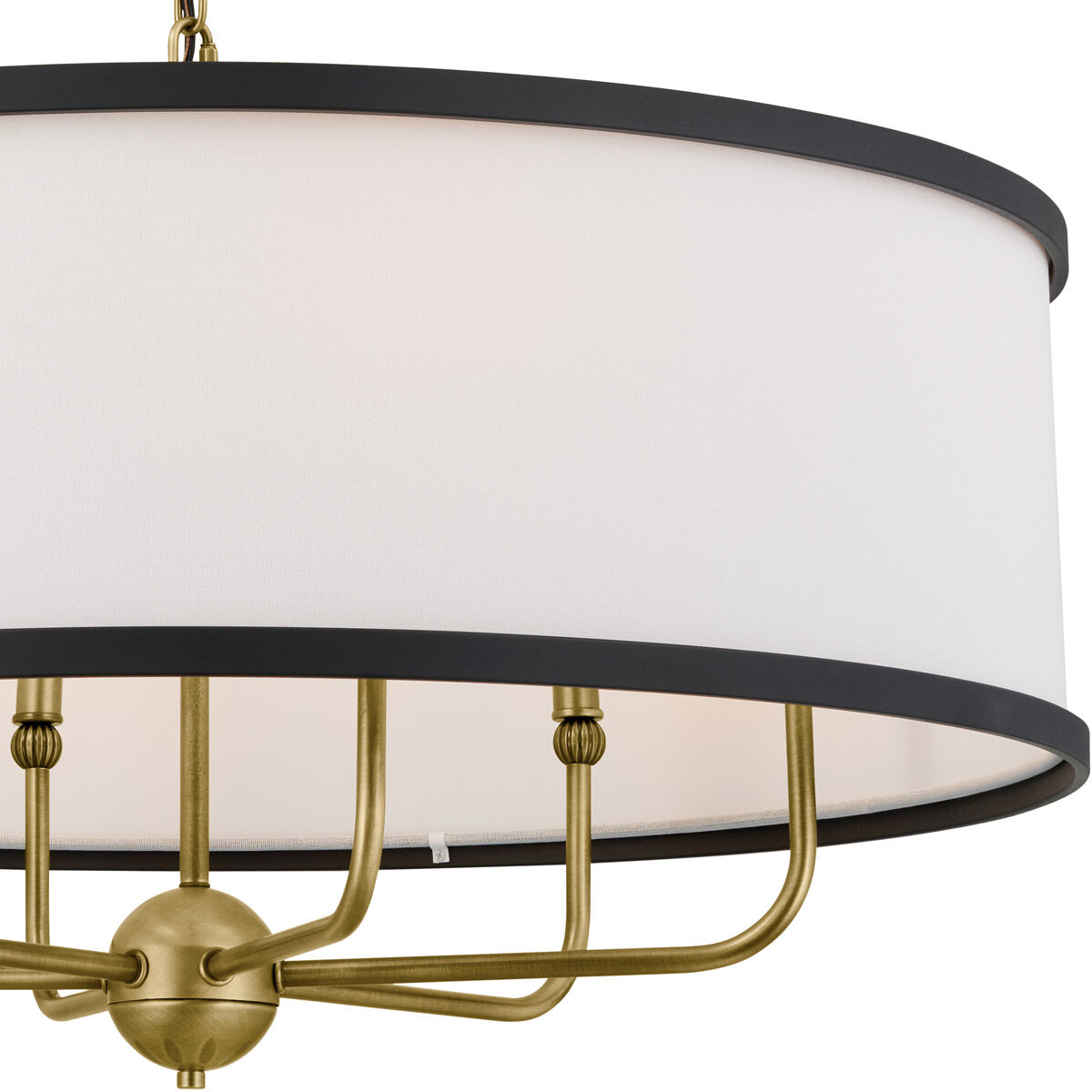 Homestead Heddle 6 Light 30.5 inch Natural Brass Chandelier Ceiling Light