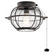 Bridge Point LED Weathered Zinc Fan Light Kit