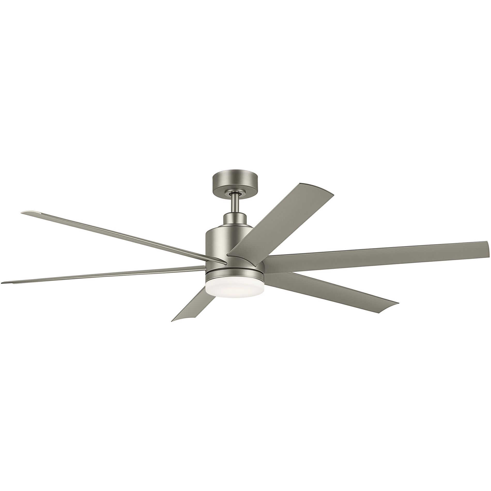 Loa 65 inch Painted Brushed Nickel with Silver Blades Ceiling Fan