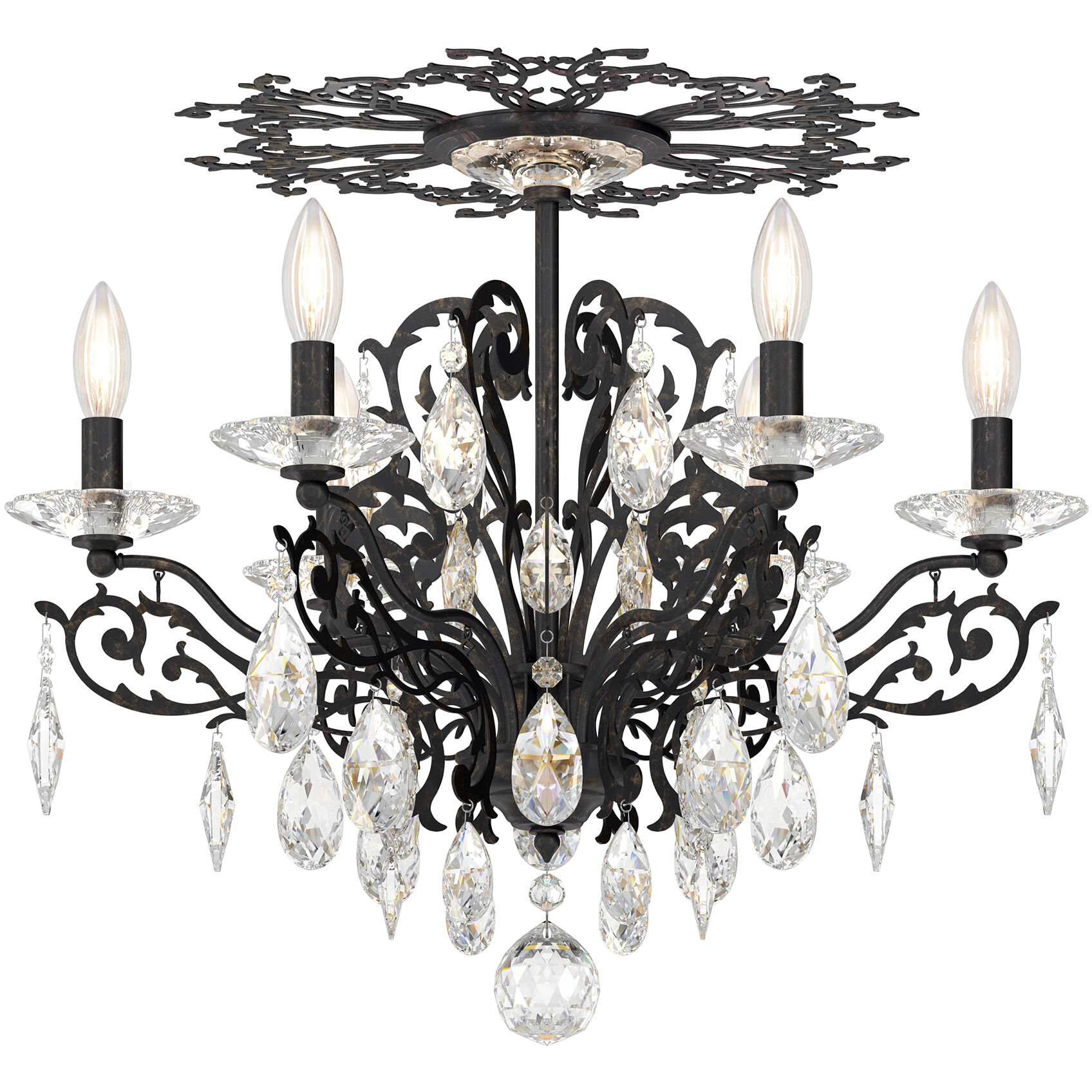 Filigrae 6 Light Semi-Flush Mount