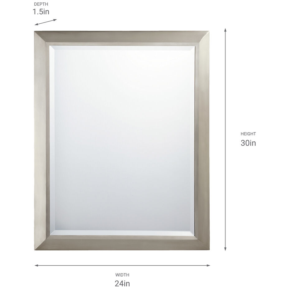 Independence 30 X 24 inch Brushed Nickel Wall Mirror
