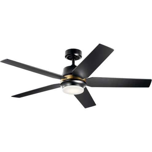 Maeve 52 inch Satin Black Ceiling Fan