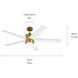 Brahm 56 inch Natural Brass with Walnut Blades Ceiling Fan