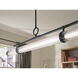 Riven Linear Chandelier Ceiling Light in Black