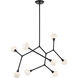 Cassius 8 Light 26.5 inch Black Chandelier Ceiling Light, Convertible