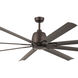 Breda 84 inch Satin Natural Bronze Ceiling Fan