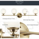 Benno 4 Light 34 inch Champagne Bronze Bath Bracket Wall Light, 4 Arm