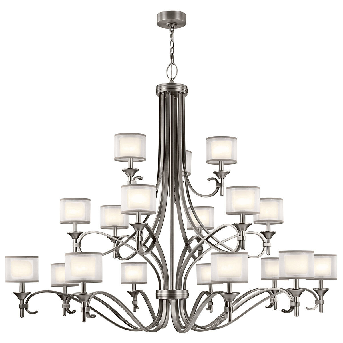 Antique pewter chandelier top