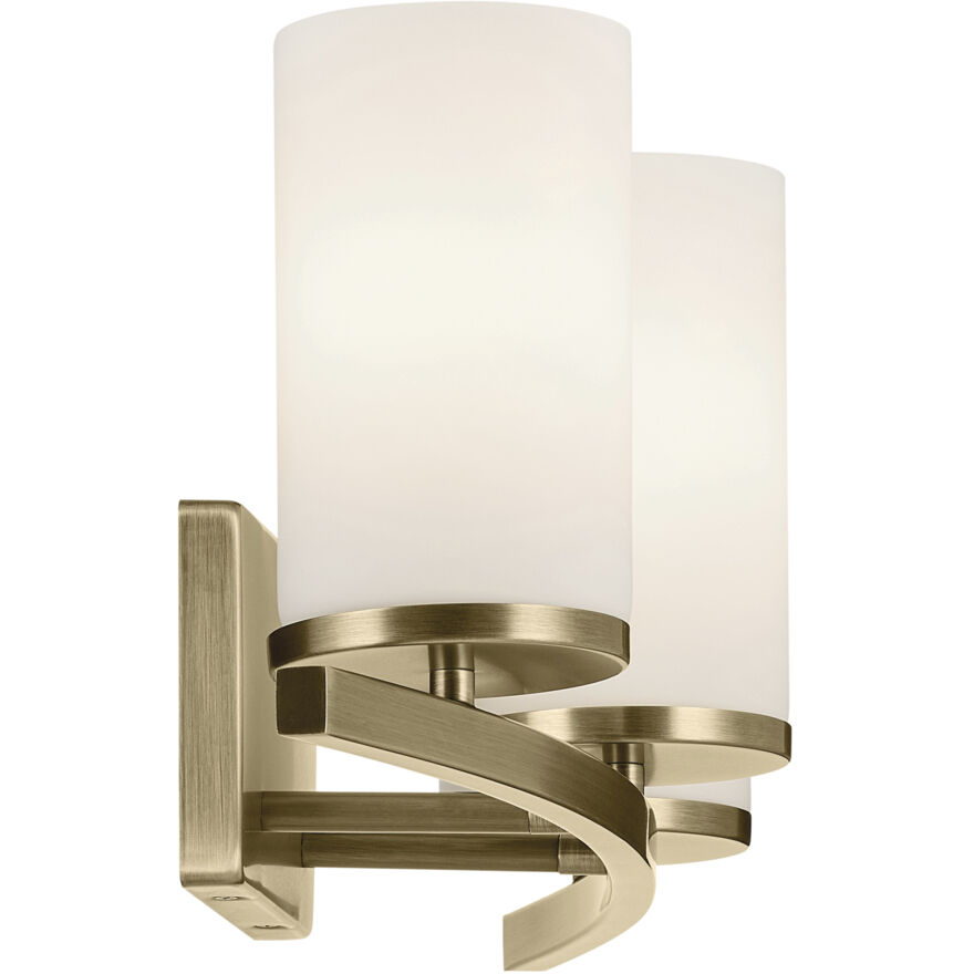 Crosby 3 Light 23 inch Natural Brass Bath Light Wall Light