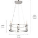 Rosalind 3 Light 19.5 inch Polished Nickel Chandelier Ceiling Light