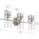 Niccol 3 Light 24 inch Polished Nickel Vanity Light Wall Light
